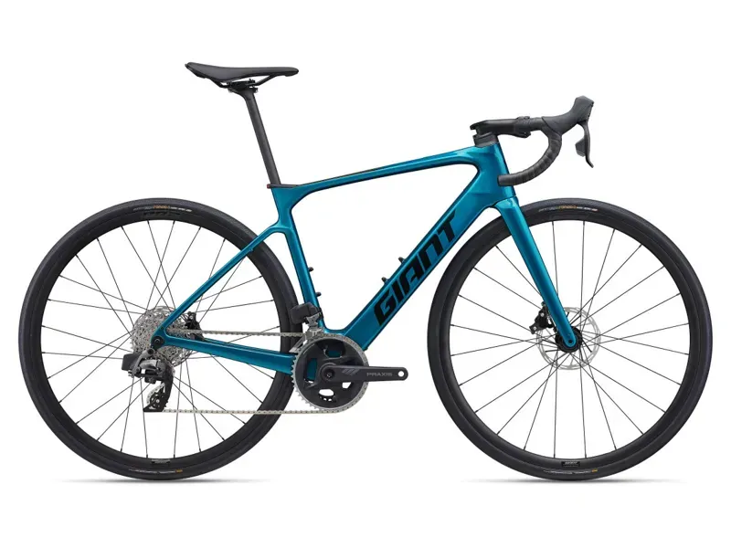 2025 Giant Defy Advanced E+ Elite 2 E-Road Bike In Gloss Sea Sparkle