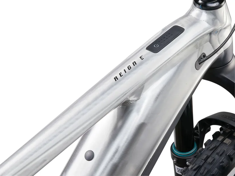 2024 Giant Reign E+ 3 Electric Mountain Bike in Raw Aluminum-3