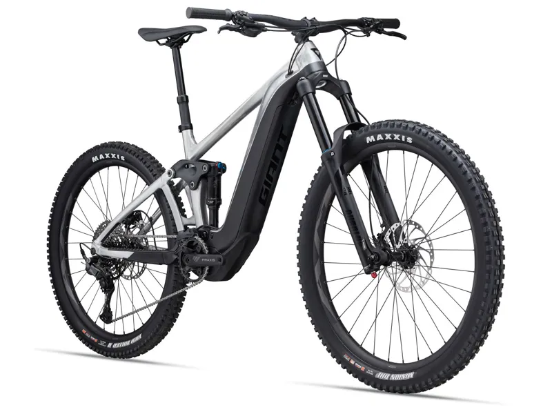 2024 Giant Reign E+ 3 Electric Mountain Bike in Raw Aluminum-6