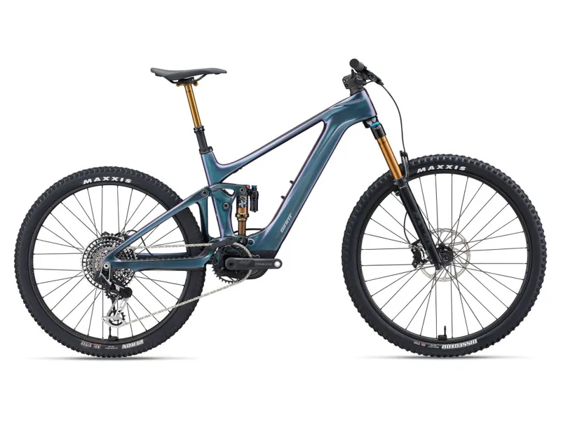 2024 Giant Trance X Advanced E+ Elite E-Mountain Bike In Gloss Blue Dragonfly