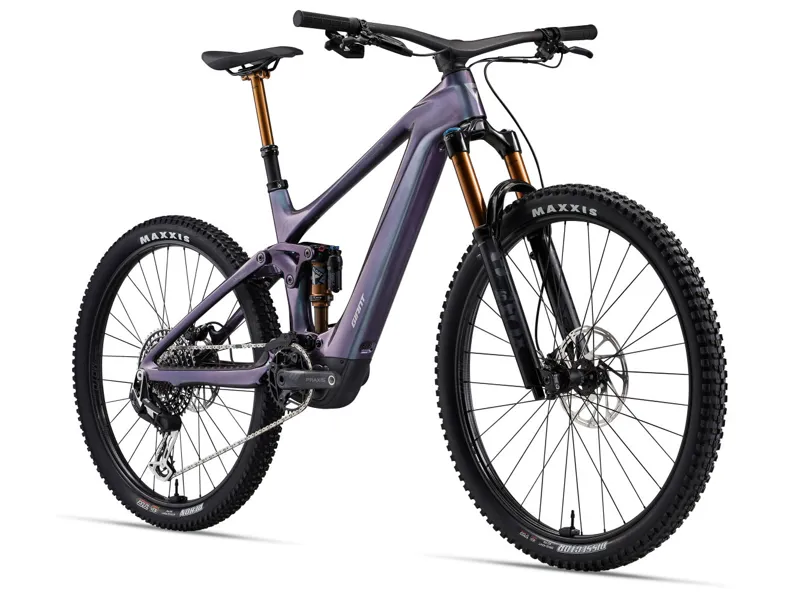2024 Giant Trance X Advanced E+ Elite E-Mountain Bike In Gloss Blue Dragonfly-1