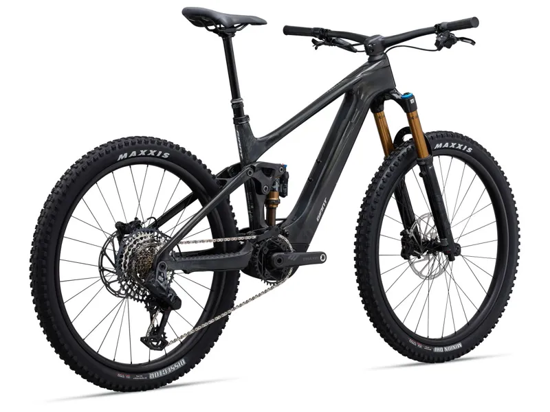 2024 Giant Trance X Advanced E+ Elite 1 E-Mountain Bike In Gloss Raw Carbon-1