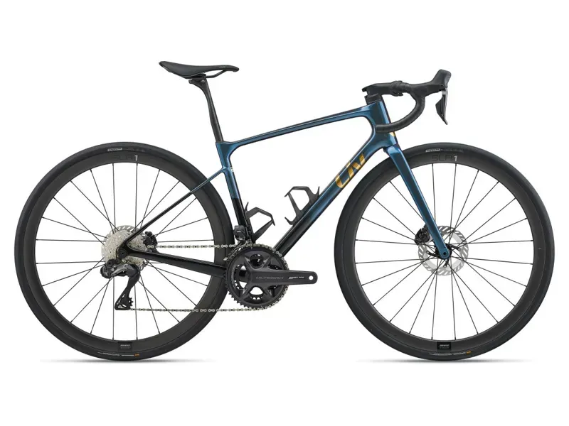 2025 Liv Avail Advanced Pro 0 Road Bike In Gloss Ocean Twilight/Carbon Smoke/Gold Chrome