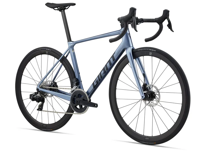 2025 Giant TCR Advanced 0-AXS Road Bike In Gloss Frost Silver/Cold Iron-4