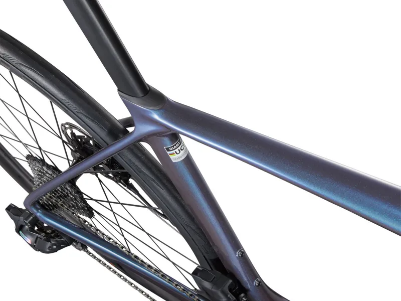 2025 Giant TCR Advanced Pro 0-AXS Road Bike In Gloss Ocean Twilight/Lightning Silver-2