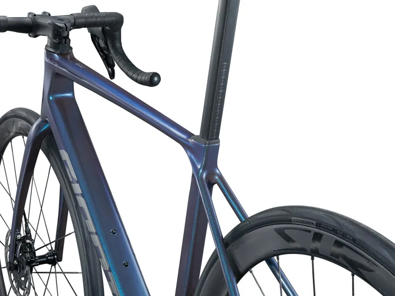 2025 Giant TCR Advanced Pro 0-AXS Road Bike In Gloss Ocean Twilight/Lightning Silver-5