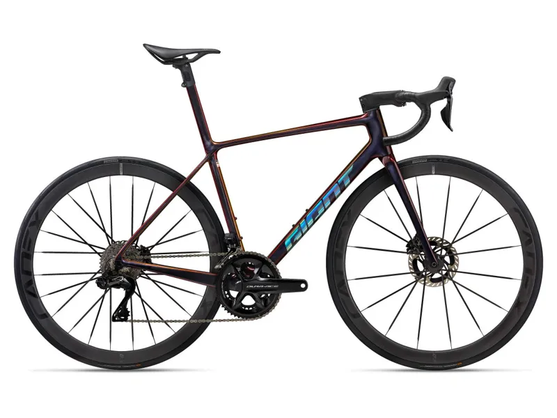 2025 Giant TCR Advanced SL 0-DA Road Bike In Gloss Black Lava/Iris