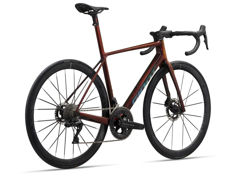 2025 Giant TCR Advanced SL 0-DA Road Bike In Gloss Black Lava/Iris-2