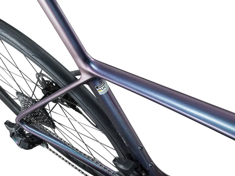 2025 Giant TCR Advanced SL 1-AXS Road Bike In Gloss Blue Dragonfly/Laser Foil-2