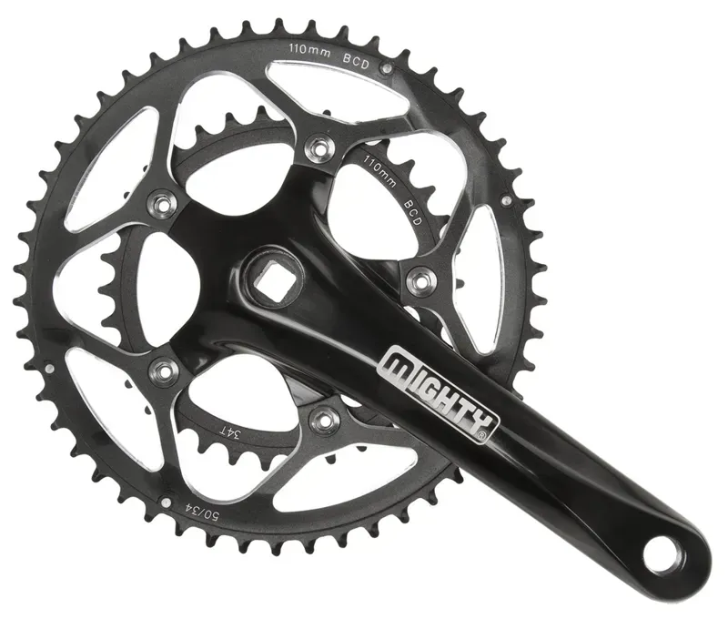 Mighty Compact 110-pcd 34/50-tooth Road Chainset in Black