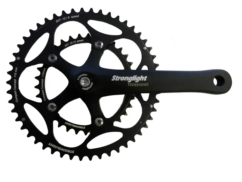 Stronglight Impact Alloy 110-pcd 34/50-tooth 170mm Crankset in Black