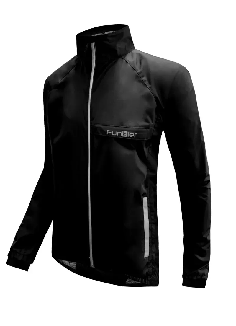 Funkier Attack WJ-1327 Gents Waterproof Jacket In Black