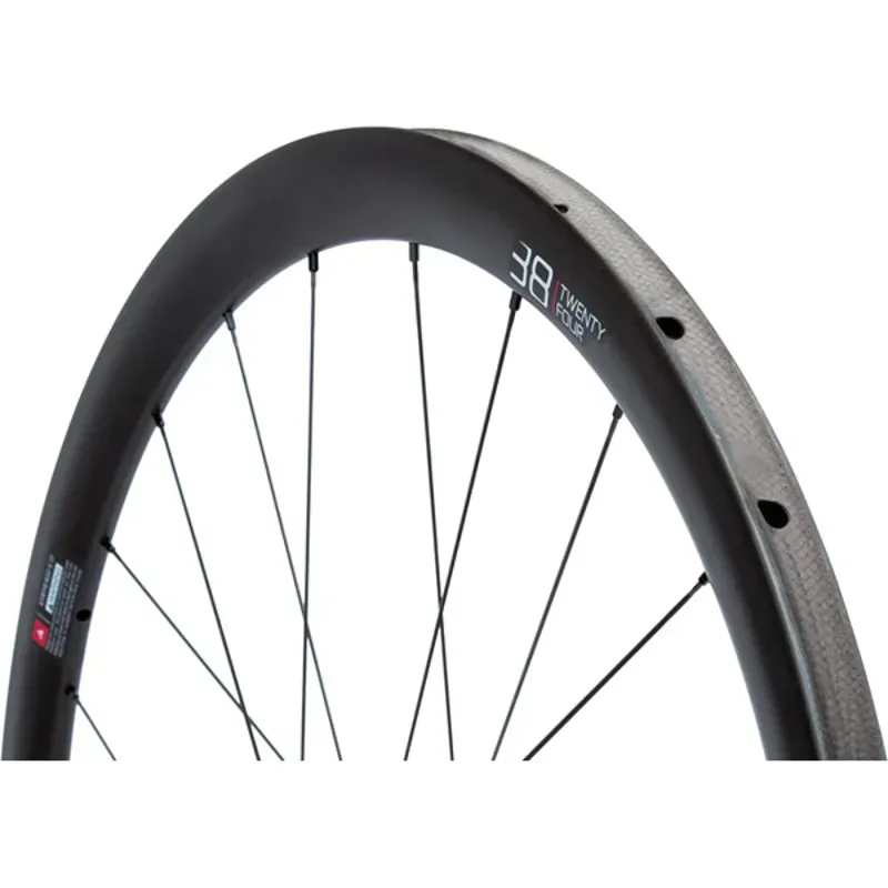 Profile Design 38/TwentyFour Tubular Rim Brake Wheelset in Black