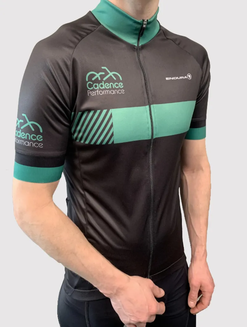 Cadence Performance Road Jersey in Black/Green