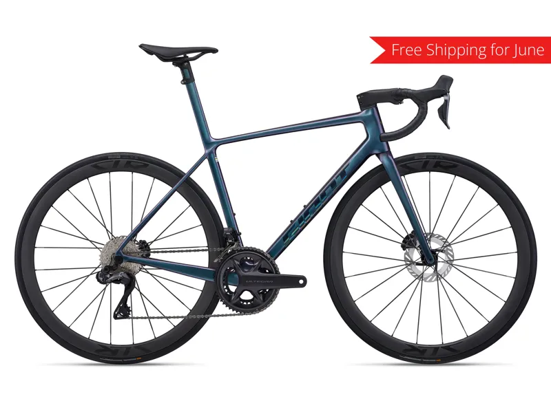 2025 Giant TCR Advanced SL 1 Road Bike In Gloss Blue Dragonfly/Laser Foil