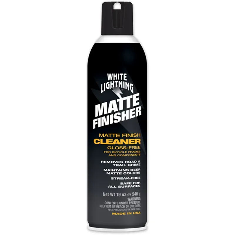 White Lightning Matte Finisher 19oz Frame Cleaner in Black