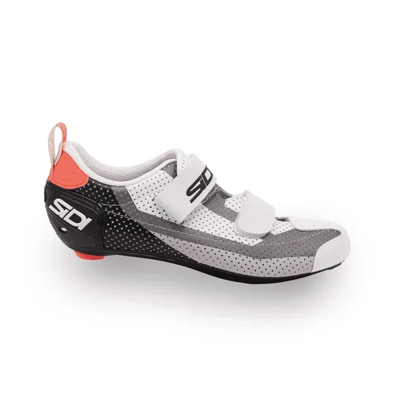 Sidi T-5 Air Triathlon Shoes - Two-Toned / Black/White/Coral
