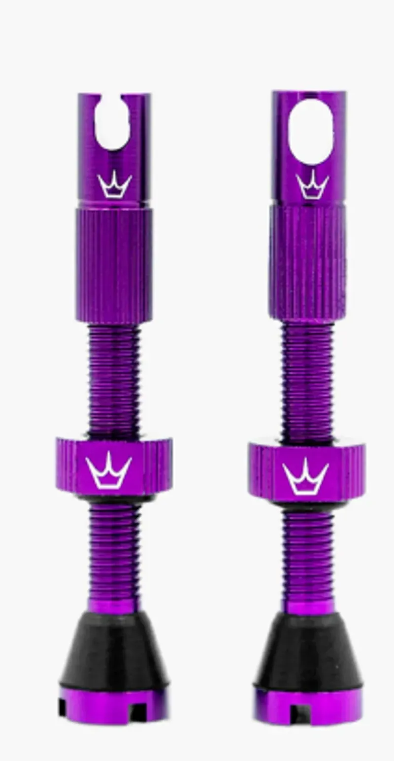 Peatys x Chris King (MK2) Tubeless Valves - 80mm / Violet